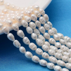 Margele perle de cultura 5-6mm ~18cm ovale foto