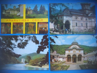 HOPCT LOT 3975 - 4 CARTI POSTALE-MANASTIREA COZIA -JUD- VALCEA-CIRCULATE foto