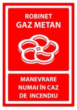 Indicator pentru robinet gaz metan manevrare numai in caz de incendiu