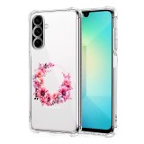 Husa antisoc pentru samsung galaxy a26, airbag, pink wreath 1, clear