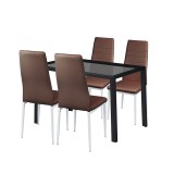 Cumpara ieftin Nicole 4+1 &eacute;tkező garnit&uacute;ra barna