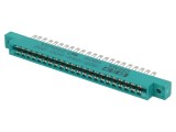 Conector de margine EDAC 44 pini, placare aurita, pas 3,96mm, pentru lipire, seria 305