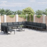 vidaXL Set de canapele pentru grădină 11 pcs Antracit Oțel