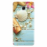Husa silicon pentru Samsung Grand Prime, Blue Wood Seashells Sea Star