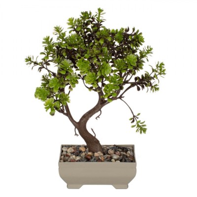 Ghiveci Decorativ Planta Artificiala, Bonsai, Bej, 26cm foto