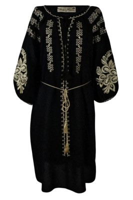 Rochie traditionala R24, negru darth vader , marimea L foto