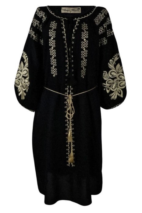 Rochie traditionala R24, negru darth vader , marimea L