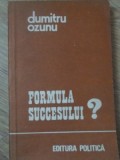 FORMULA SUCCESULUI? ORIENTAREA PROFESIONALA A TINERILOR-DUMITRU OZUNU