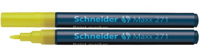 Marker Cu Vopsea Schneider Maxx 271, Varf Rotund 1-2mm - Galben foto