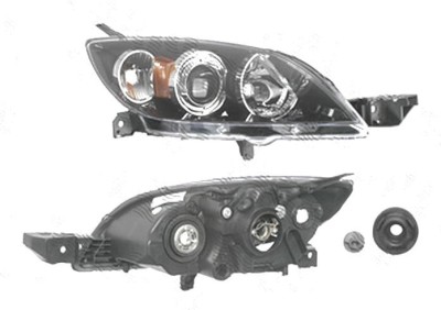 Far Mazda 3 (Bk), 10.2003-07.2009, fata, Dreapta, Hatchback, H7+HB3; electric; negru; fara motoras, DEPO foto