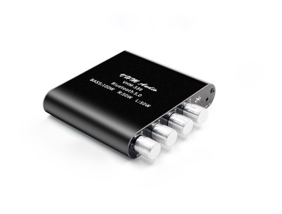 Amplificator 2x50W+100W Bluetooth 5.0 TPA3116D2, 12 - 26V cu carcasa AL. foto