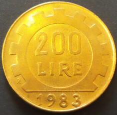 Moneda 200 LIRE - ITALIA, anul 1983 *cod 819 = A.UNC foto