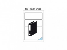 Etichete 4/A4 190 x 61 100/cutie