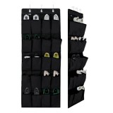 Suport suspendabil pentru &icirc;ncălțăminte, 20 de compartimente, 48x147 cm, negru, CMCLASS