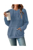 Tricou cu glugă pentru femei, larg, cu dungi, cu șnur, cu m&acirc;neci lungi &ndash; Apricot S