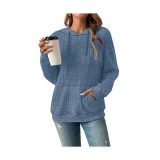 Tricou cu glugă pentru femei, larg, cu dungi, cu șnur, cu m&acirc;neci lungi &ndash; Apricot S
