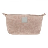 Portfard Chic, Textură Suede, Fermoar Auriu, Compartiment Mic Intern, Nude, 35x14x18cm, Oem