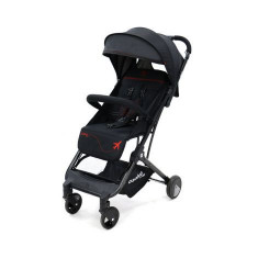 Carucior asalvo sport, modul troller-transport pe avion negru-rosu