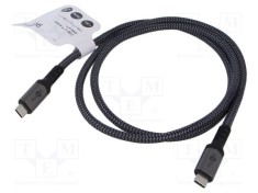 Cablu USB 4.0 USB C 1m negru/gri Goobay foto