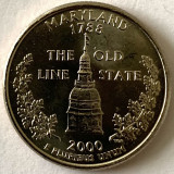AMERICA QUARTER 1/4 DOLLAR 2000 LITERA P. (Maryland - STATUL DE LINIE VECHE),BU