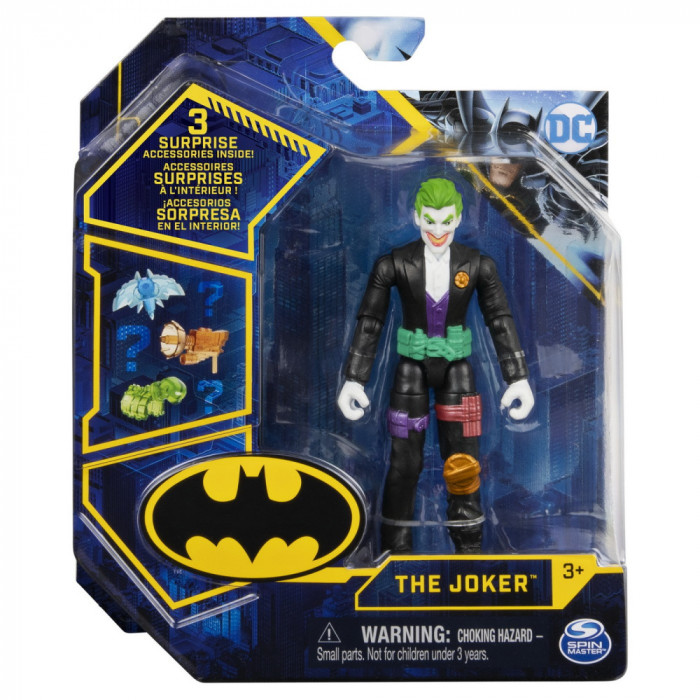 FIGURINA JOKER ARTICULATA 10CM CU 3 ACCESORII SURPRIZA