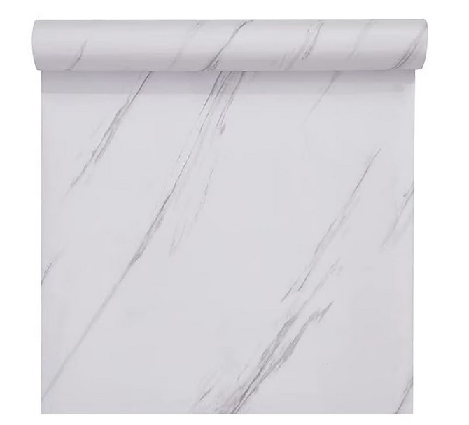 Set 3 X Folie Autocolant Marmura Alba 60 x 200 cm, Autoadeziv, Rezistent, pentru Mobila, tip Rola