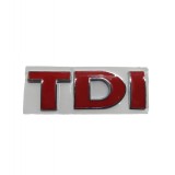 EMBLEMA STICKER, VW TDI, ROSU FULL