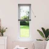 Jaluzea pentru Fereastră Gri &icirc;nchis 80 x 130 cm Aluminiu