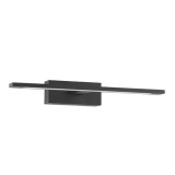 Cumpara ieftin Aplica perete LED baie neagra/alba liniara Gita, 41,5/62 cm, din metal, IP44, 9053202 - Novaluce Negru Mat 62 cm
