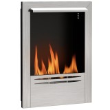 HOMCOM Șemineu pe Bioetanol de Perete cu Arzător 0,9L pentru Durată 3,3 Ore și Acoperire 20m&sup2;, 48x18x59 cm, Argintiu | Aosom Romania