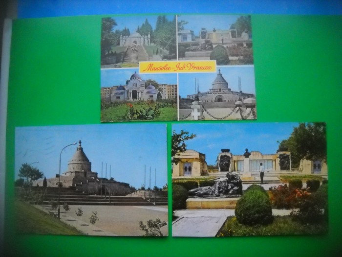 HOPCT LOT 3076 MAUSOLEE IN ..-JUD VRANCEA-3 CARTI POSTALE-CIRCULATE