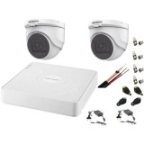 Sistem supraveghere interior audio-video Hikvision 2 camere Turbo HD 2MP DVR 4 canale