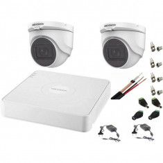Sistem supraveghere interior audio-video Hikvision 2 camere Turbo HD 2MP DVR 4 canale SafetyGuard Surveillance