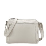 Geanta din piele naturala gri Camelia 124