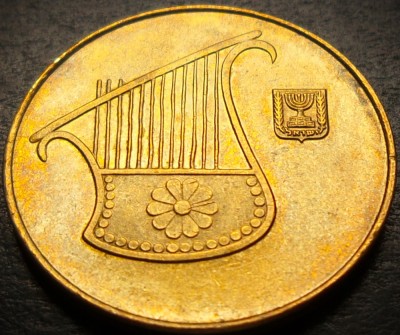 Moneda exotica 1/2 NEW SHEQEL - ISRAEL, anul 1985 * cod 4214 A = luciu de batere foto