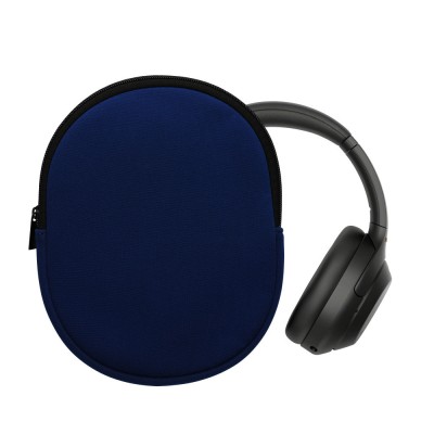 Husa Casti Kwmobile pentru Sony WH-1000XM4/WH-1000XM3, Albastru inchis, Neopren, KWM0000254Z002C foto