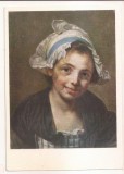 FA92 -Carte Postala- RUSIA - State Hermitage Museum - Jean Baptiste Greuze, Head of a girl in a Bonnet, necirculata 1969