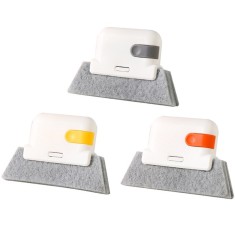 Perii de Curatat 2 in 1, Perii pentru Canalele din Ferestre si Usi, Perii pentru Colturi Moarte, pentru Geamuri, locuri greu de accesat, Alb