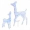 Decoratiune de Craciun familie reni 160 LED-uri albastru acril