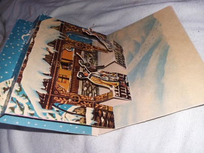 Felicitare veche 3D tip carte postala 1978 scrisa,traditional romaneasca,T.GRAT foto