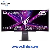 Monitor gaming curbat LG 44.5" 240Hz OLED 45GX900A-B WQHD FreeSync Premium Pro HDR10 negru