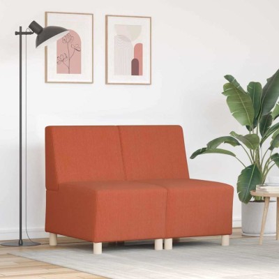 vidaXL Unitate Sofa Modulară Fără Brațe 2 pcs Portocaliu foto