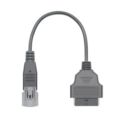 Cablu Adaptor De Diagnosticare Techstar&reg; OBD2 Cu 3 Pini La 16 Pini Pentru Motociclete Yamaha, Negru