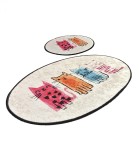 Set 2 Covorase baie Baby Cats, 60 x 100 cm, 50 x 60 cm, Antiderapant, Multicolor