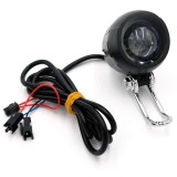 Far cu lumină LED și claxon &icirc;ncorporat, trotineta electrică, 12-72V, conector SM | Motorevolution