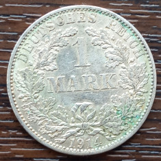 (A219) MONEDA DIN ARGINT GERMANIA - 1 MARK 1914, LIT. A, STARE BUNA