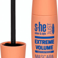 S-he colour&style Just extreme mascara volum Waterproof Nr. 170/004, 12 ml