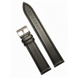 Cumpara ieftin Curea Ceas Piele Natural? &ndash; Model XXL Negru Mat cu Cataram? Argintie