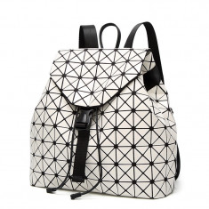 Rucsac dama Geometric Travel Alb foto