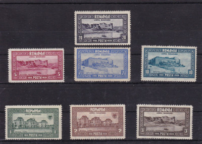 ROMANIA 1928 LP 78 - 10 ANI DE LA UNIREA BASARABIEI SERIE MNH foto